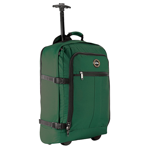 Cabin Max Lyon Flight Approved Bag Wheeled Cabin Luggage - Carry on Trolley Backpack 44L 55x40x20cm Green